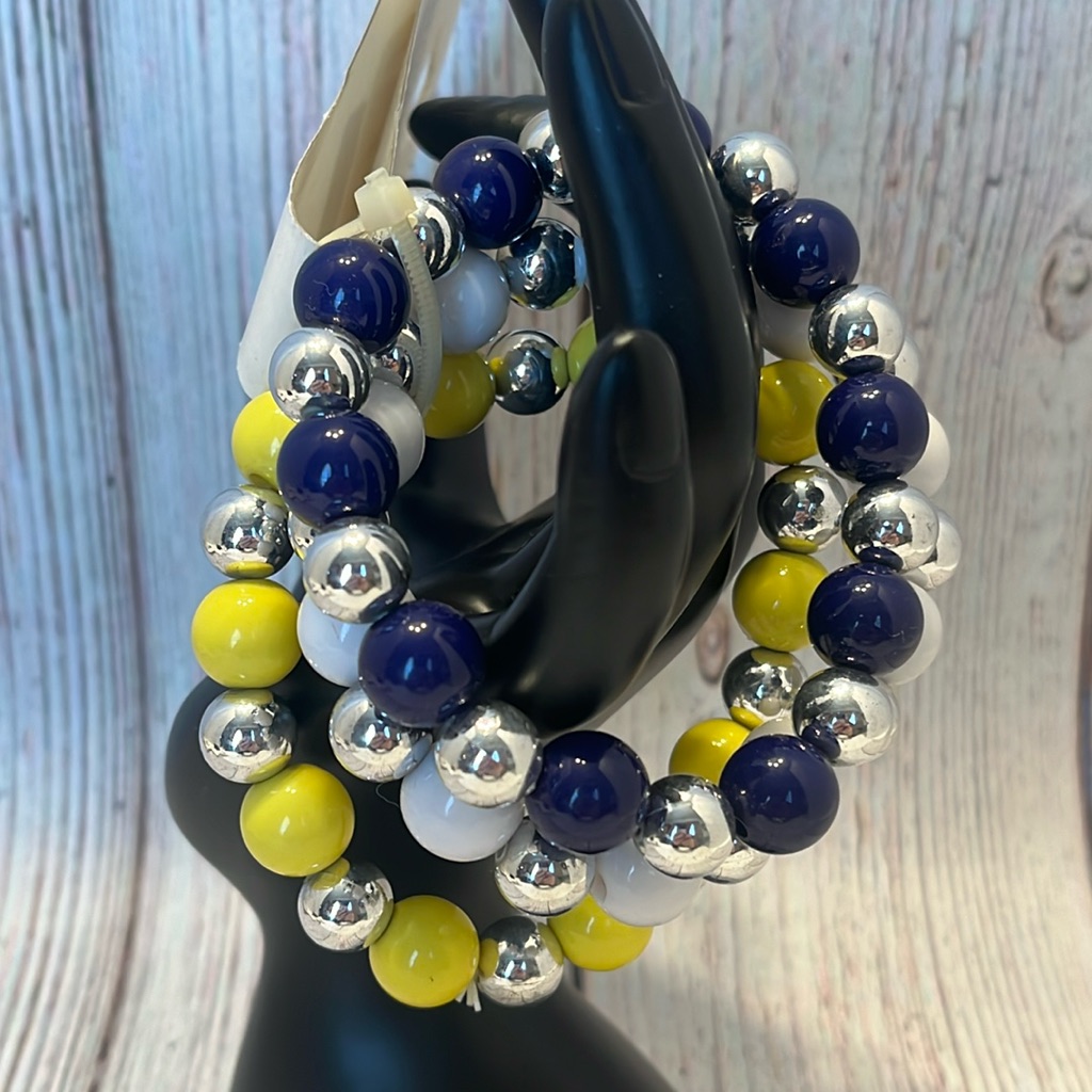 Rebecca Malone 3 Stretch Beaded Bracelet Set. Nwt
